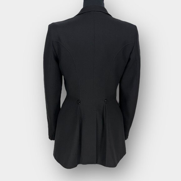 Harry Hall Womens Equestrian Riding Jacket Black 4 Button Made in England Lined - Picture 3 of 15